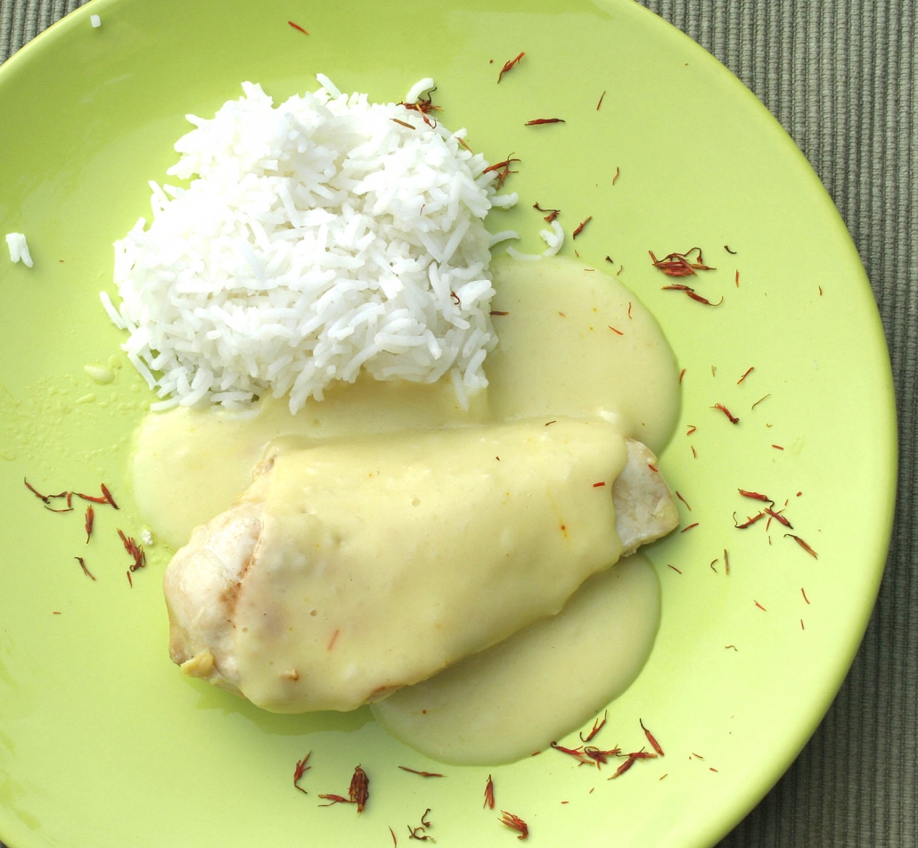 Recette Blancs de poule gâtinaise au safran