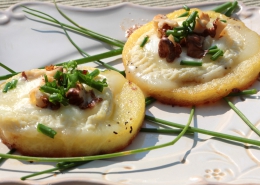 Recette Chèvre fondant sur pomme poêlée au miel