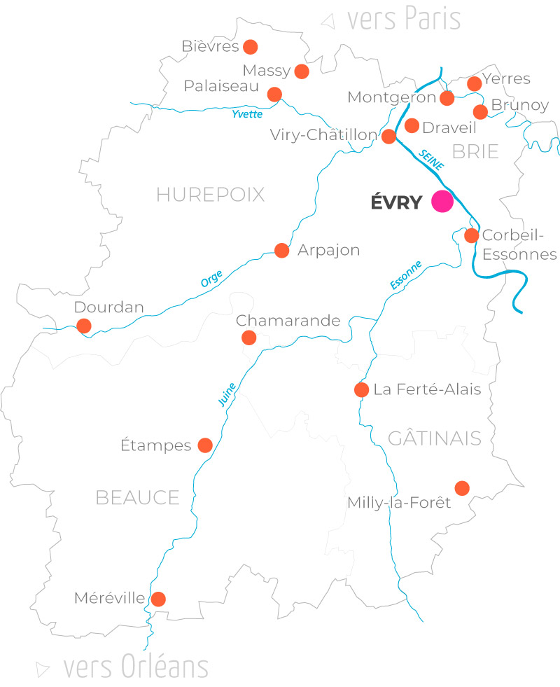 Carte de l'Essonne